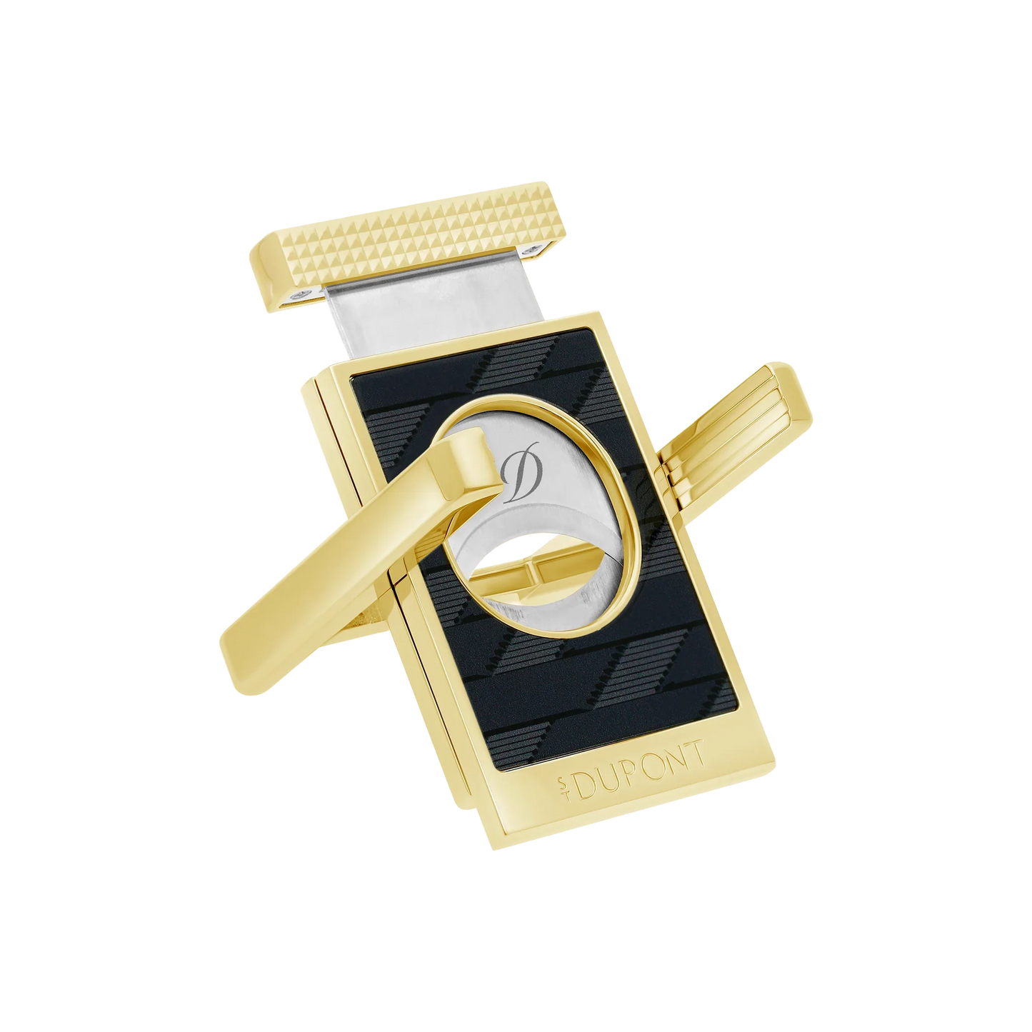 S.T. DUPONT Monogram 1872 Black Cigar Cutter Stand/Coupe Cigar 003479