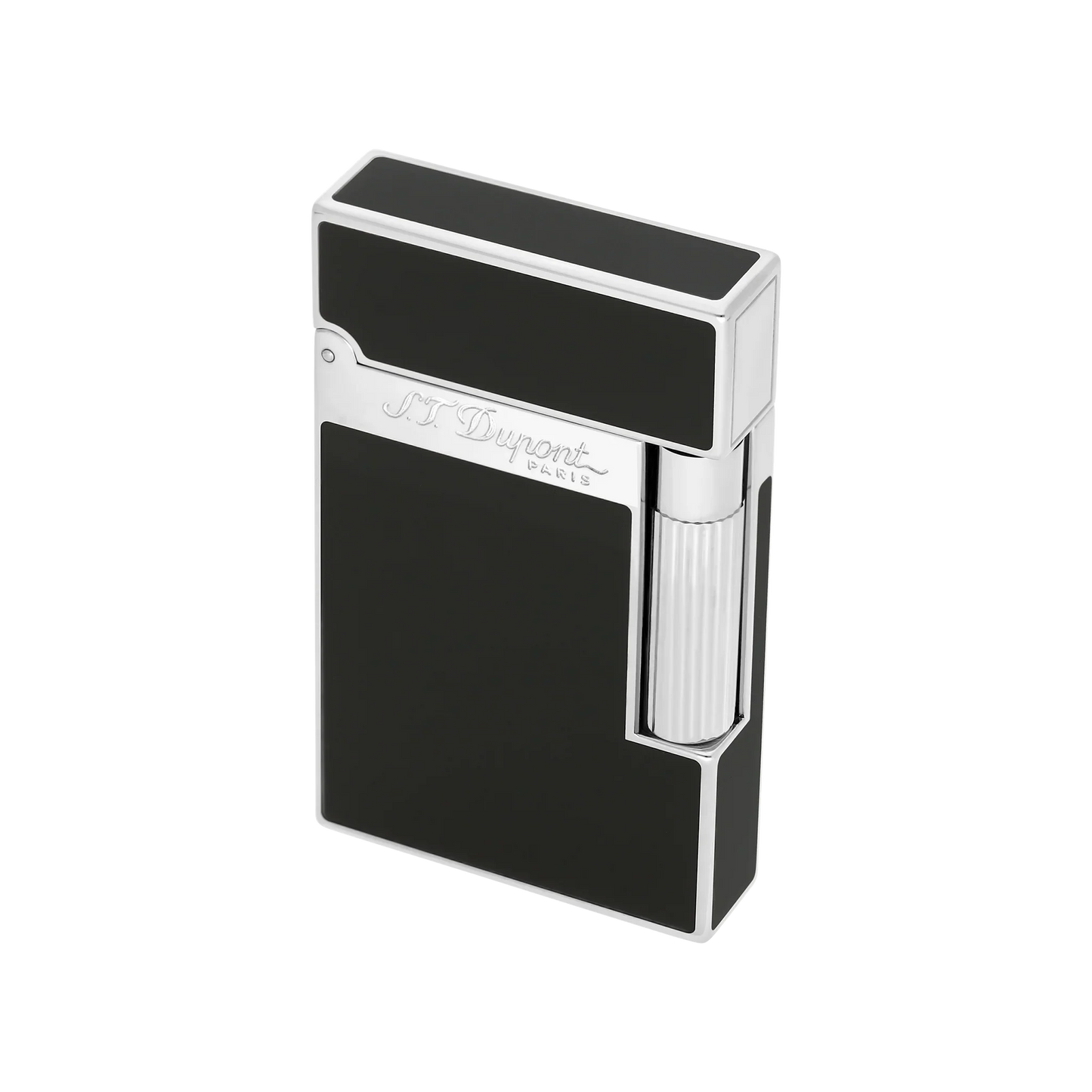S.T. DUPONT LIGNE 2 BLACK LACQUERED PALLADIUM LIGHTER/BRIQUET 016296