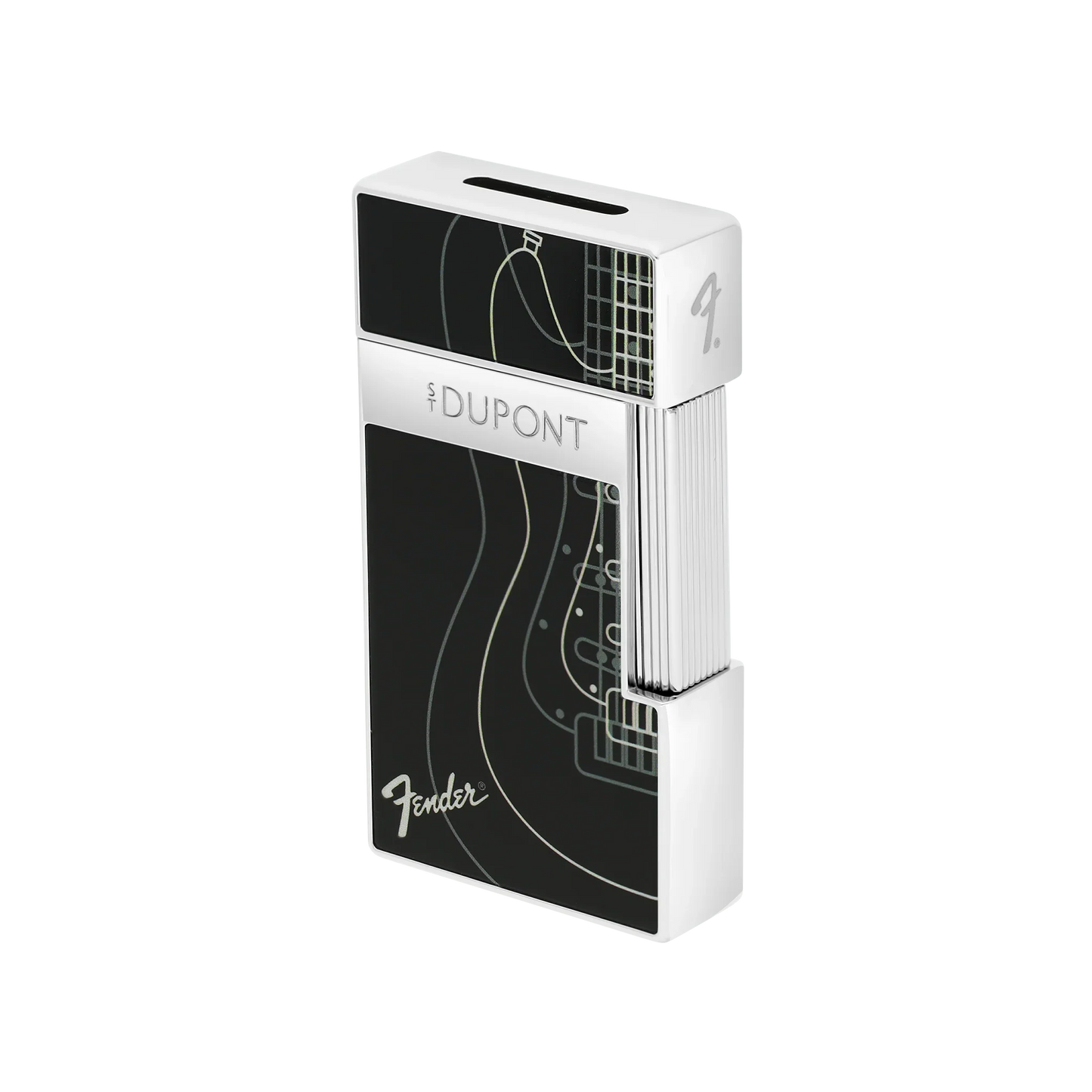S.T. DUPONT Fender Biggy Black Lacquered Lighter/Briquet 025025