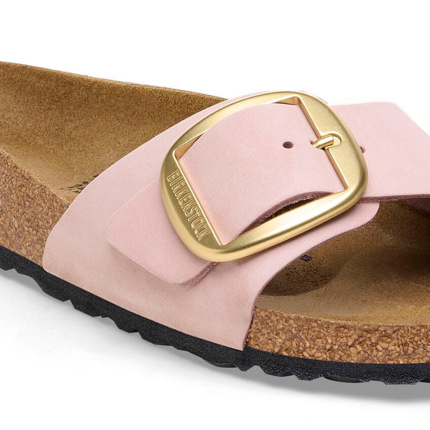 Unisex Madrid Big Buckle Natural Leather Patent Soft Pink Medium/Narrow
