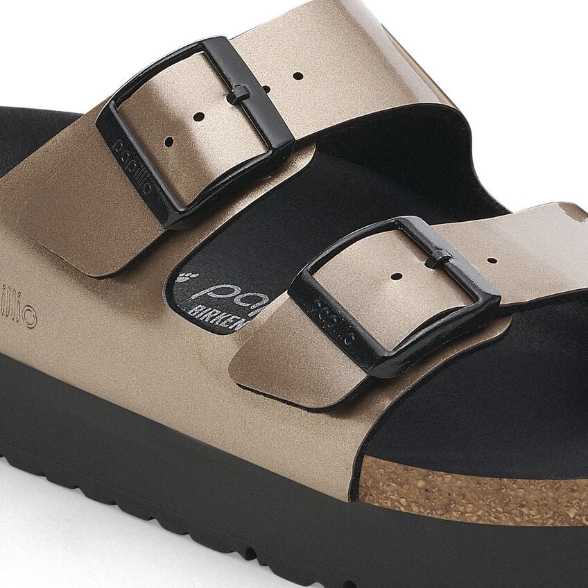 Women's Arizona Platform Birko-flor Metallic Taupe Medium/Narrow