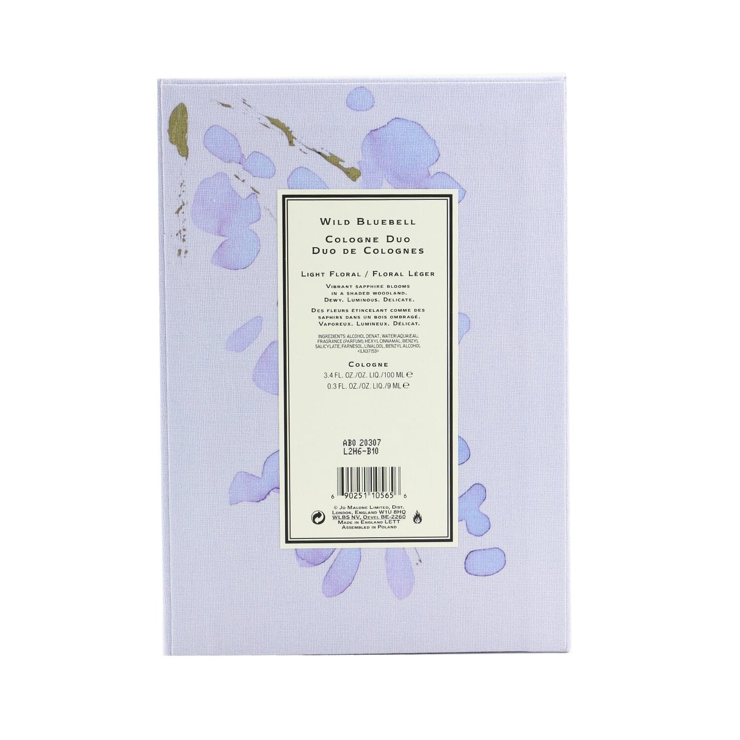 Jo Malone Wild Bluebell Cologne Duo Coffret: Cologne Spray 100ml/3.4oz + Cologne Spray 9ml/0.3oz 2pcs