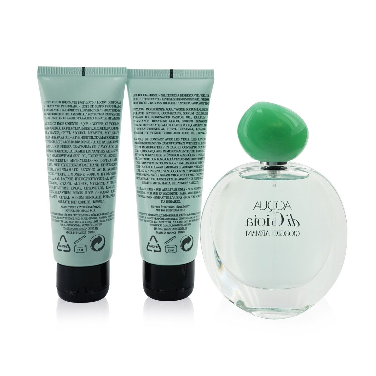 Giorgio Armani Acqua Di Gioia Coffret: Eau De Parfum Spray 50ml/1.7oz + Shower Gel 75ml/2.5oz + Body Lotion 75ml/2.5oz 3pcs