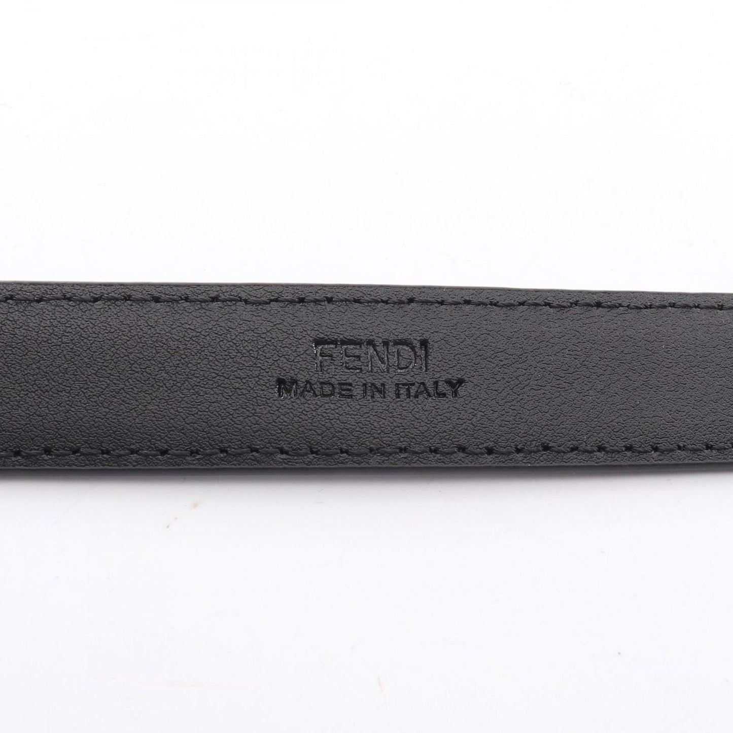 Fendi Belt FF Logo Black Leather