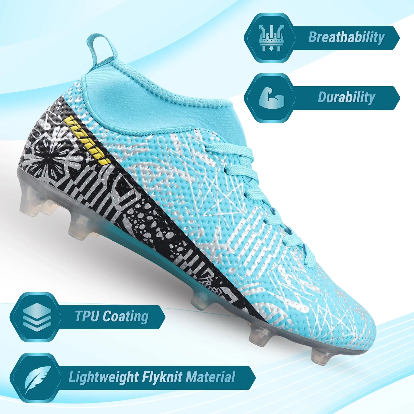 Vizari Adult Saco Mid-Cut Firm Ground Soccer Cleats