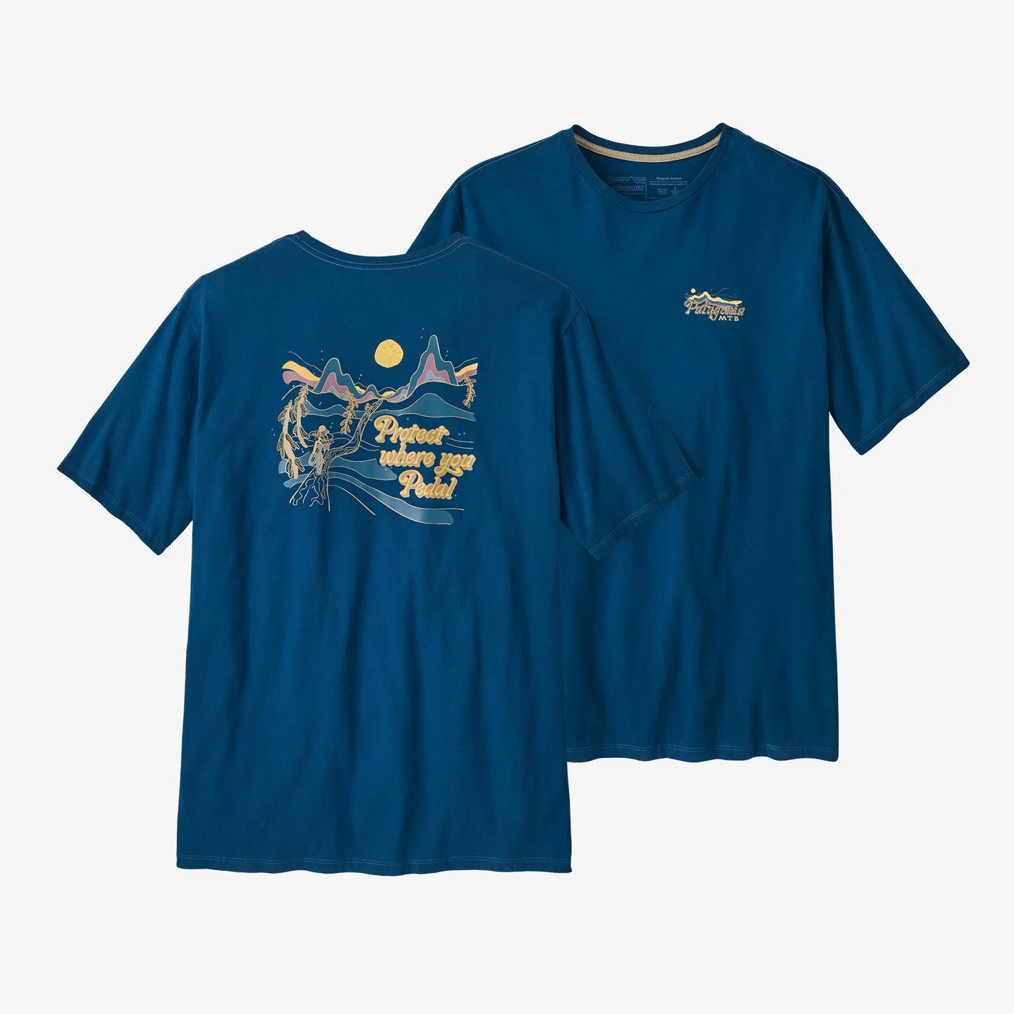 Patagonia Men's Protect Pedal Organic T-Shirt uomo Lagom Blue