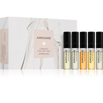 Amouage Library Collection Opus Unisex Discovery Set (v-woods+vii-reckless+xii-rose Incense+xiii-silver Oud+xiv-royal toba 5x 2ml