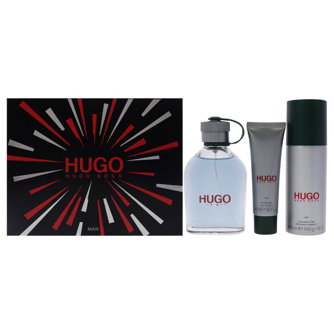 Hugo Boss Hugo Boss Man by Hugo Boss for Men - 3 Pc Gift Set 4.2oz EDT Spray, 3.6oz Deodorant Spray, 1.6oz Shower Gel