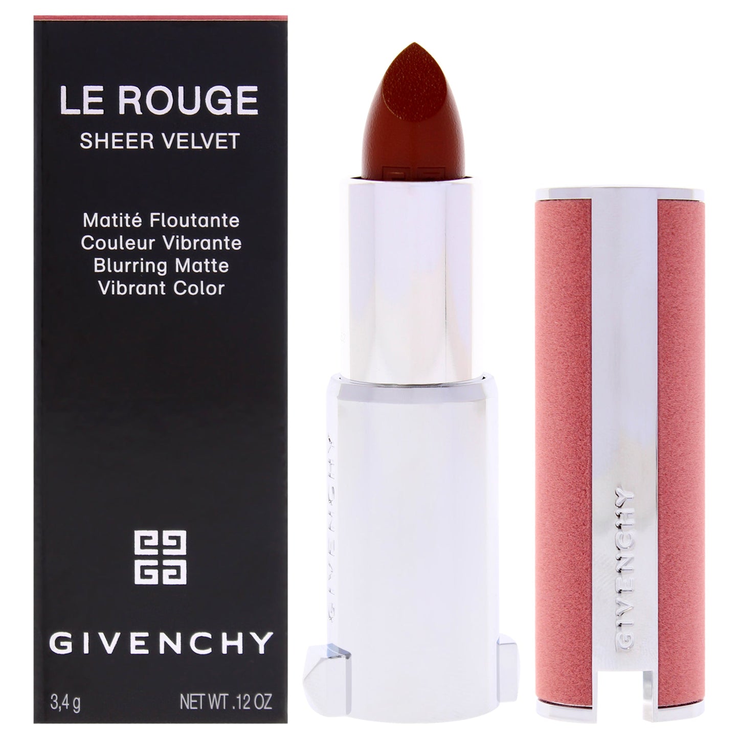 Givenchy Le Rouge Sheer Velvet Matte Lipstick - 52 Brun Epice by Givenchy for Women - 0.12 oz Lipstick (Refillable)
