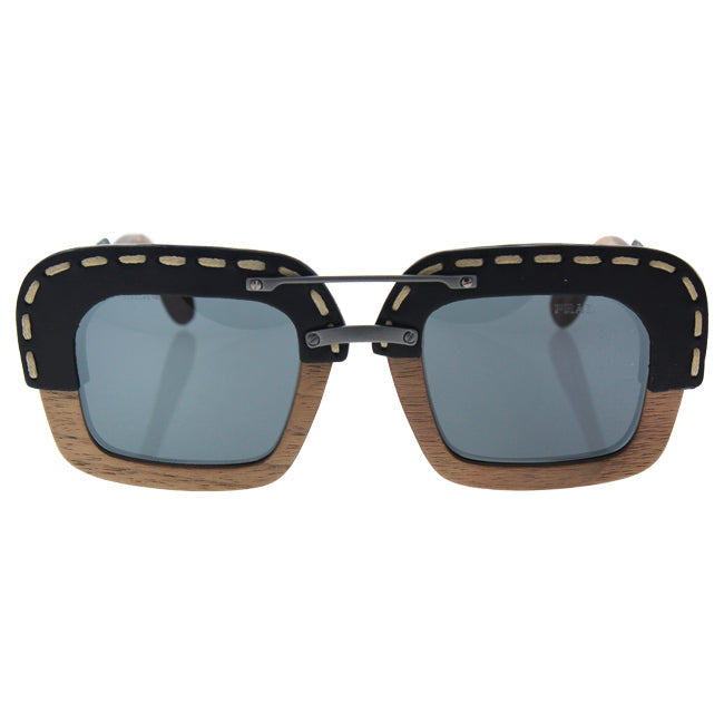 Prada SPR 26R UA6-1A1 - Nut Canaletto Black Leather-Grey Gradient by Prada for Unisex - 51-25-140 mm Sunglasses