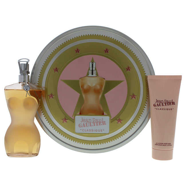 Classique by Jean Paul Gaultier for Women - 2 Pc Gift Set 3.4oz EDT Spray, 2.5oz Perfumed Body Lotion
