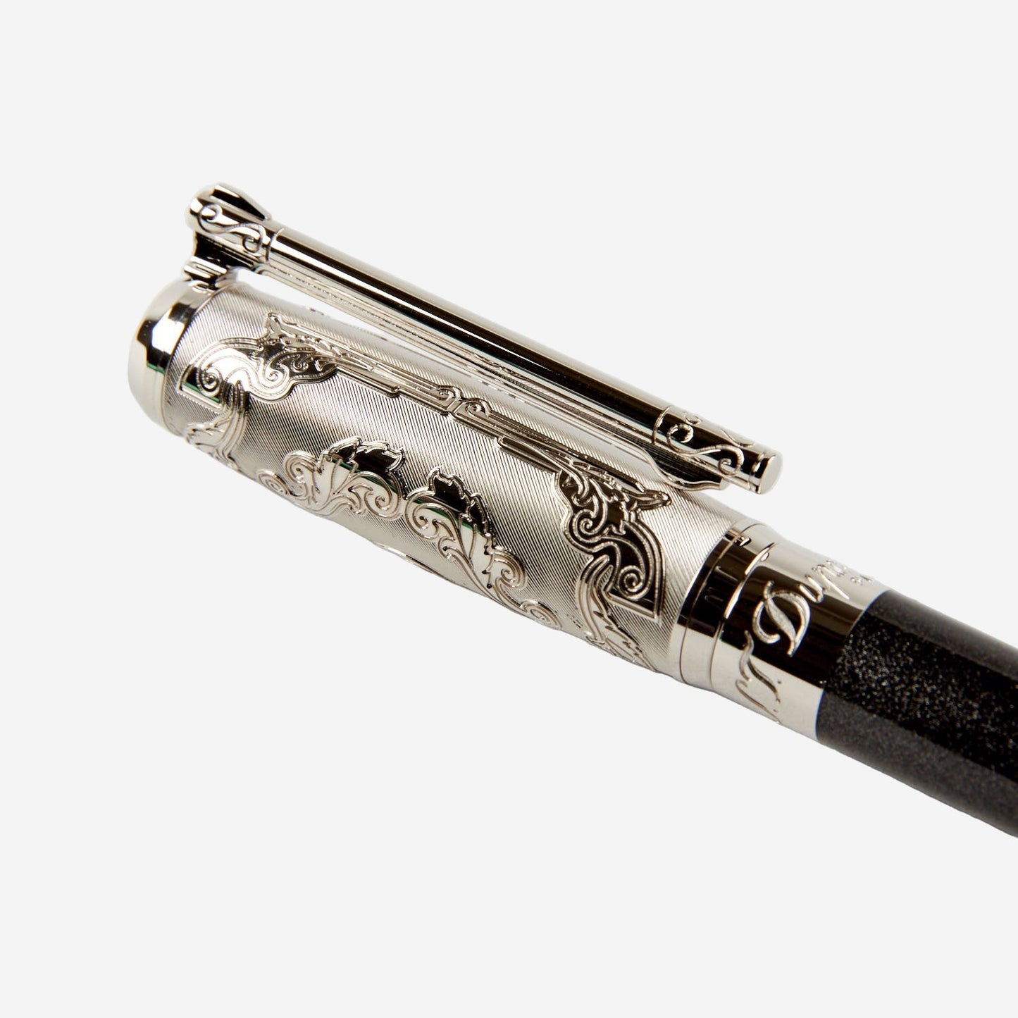 S.T. Dupont Conquest of the Wild West Black & Silver Lacquer & Palladium Fountain Pen (M) 410065
