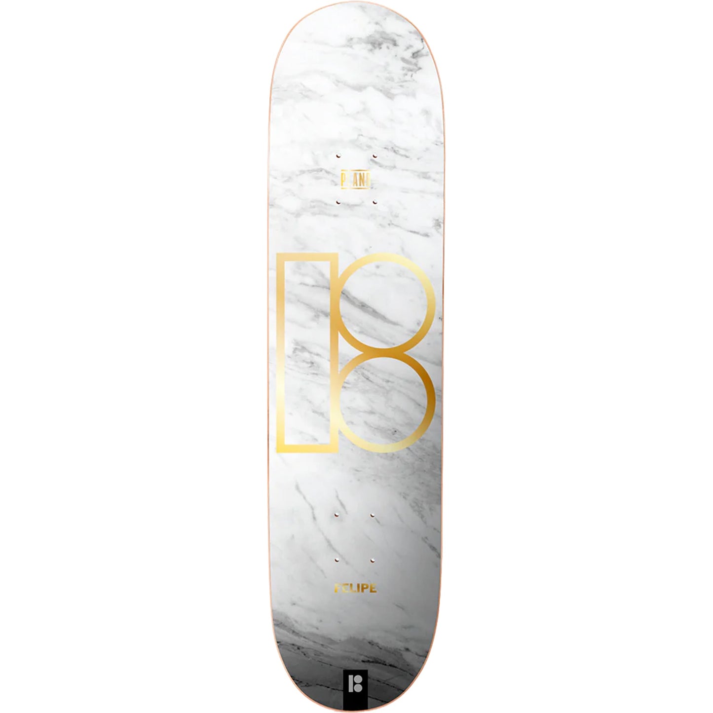 Plan B White Marble Gustavo Twin Skateboard Deck 8"