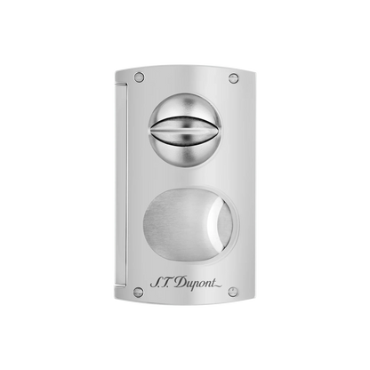 S.T. DUPONT Cigar Cutter/Coupe Cigare Double Blade Silver 003418