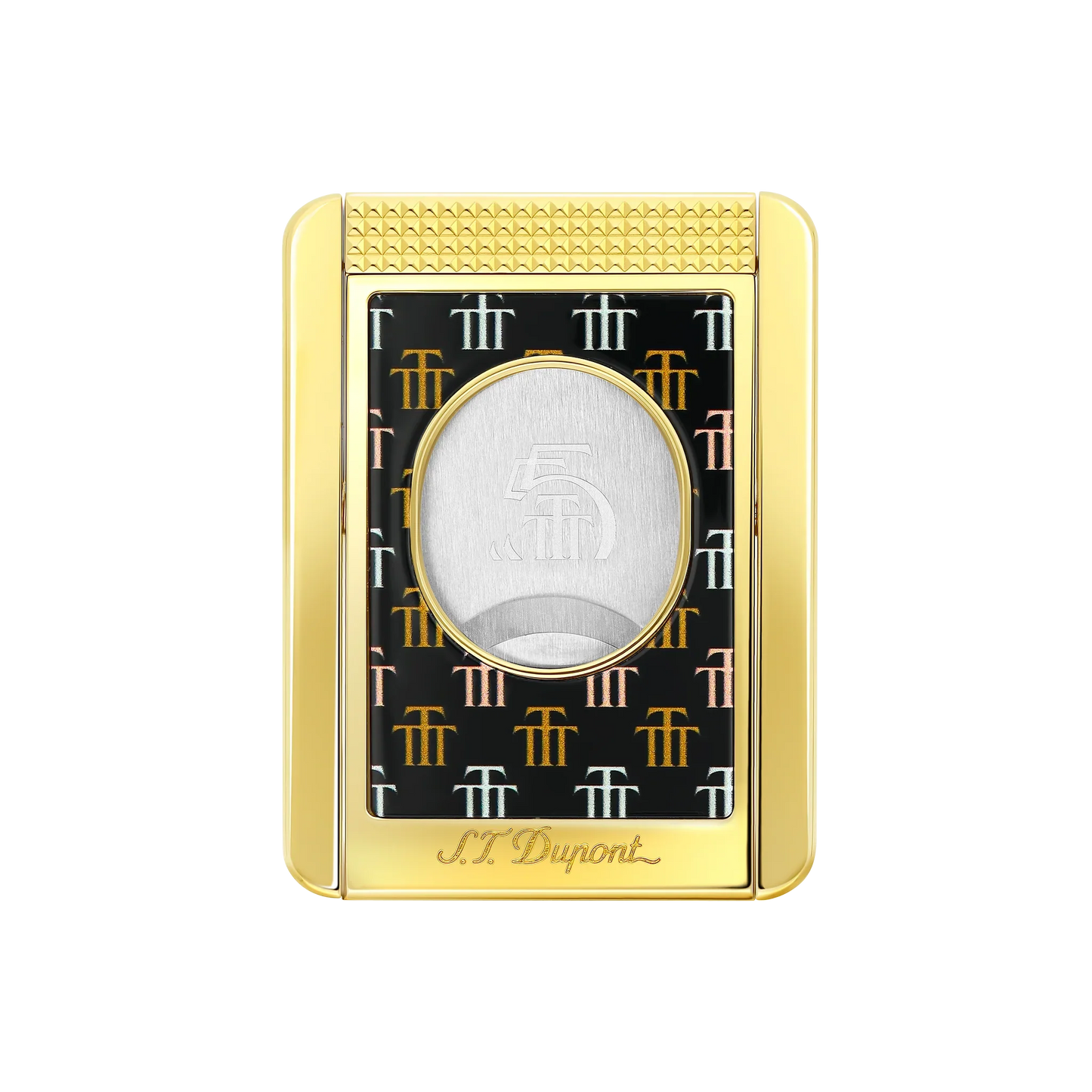 S.T. DUPONT Cigar Cutter/Coupe Cigare Chrome Trinidad Black 003477