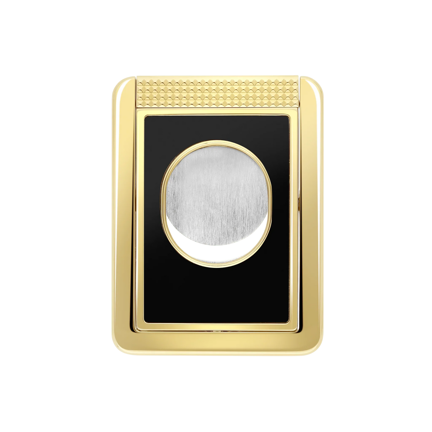 S.T. DUPONT Cigar Cutter/Coupe Cigare Chrome Yellow Gold & Black Lacquer 003553