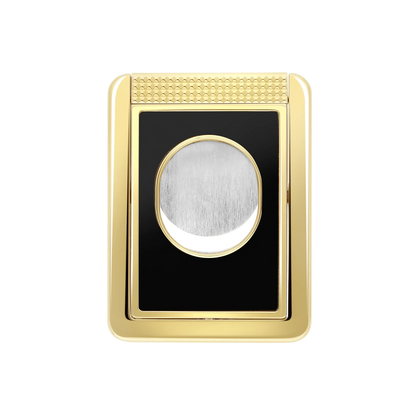 S.T. DUPONT Cigar Cutter/Coupe Cigare Chrome Yellow Gold & Black Lacquer 003553