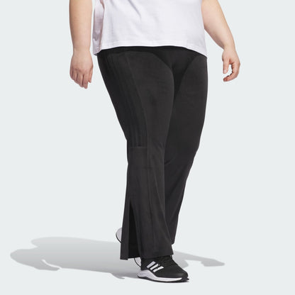 Women's adidas Tiro Cut 3-Stripes Stretchy Velour Flared Leggings (Plus Size)