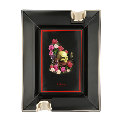 S.T. DUPONT Ashtray Memento Mori Black 006494