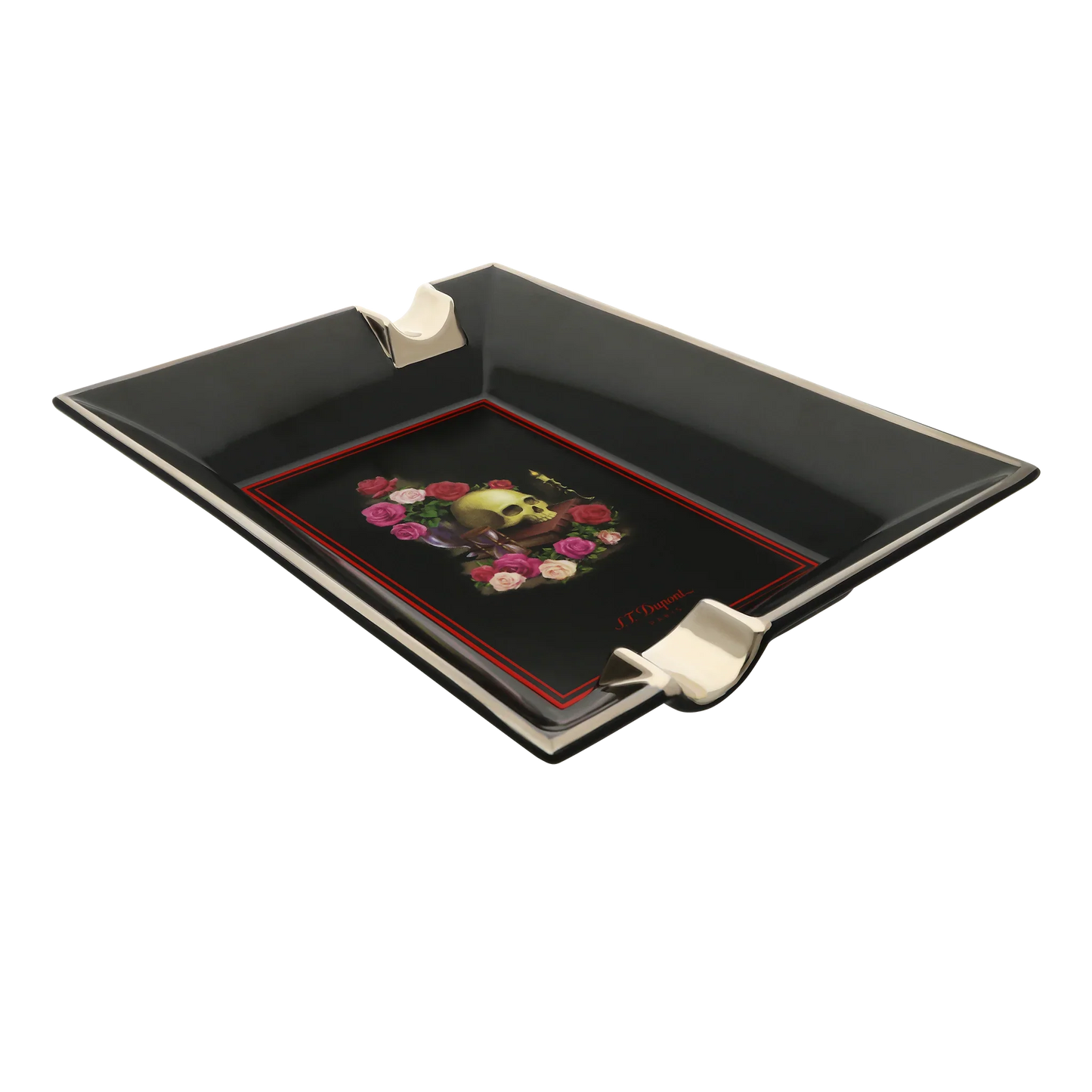 S.T. DUPONT Ashtray Memento Mori Black 006494
