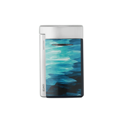 S.T. Dupont Minijet Géode Blue Lacquered Lighter/Briquet 010835