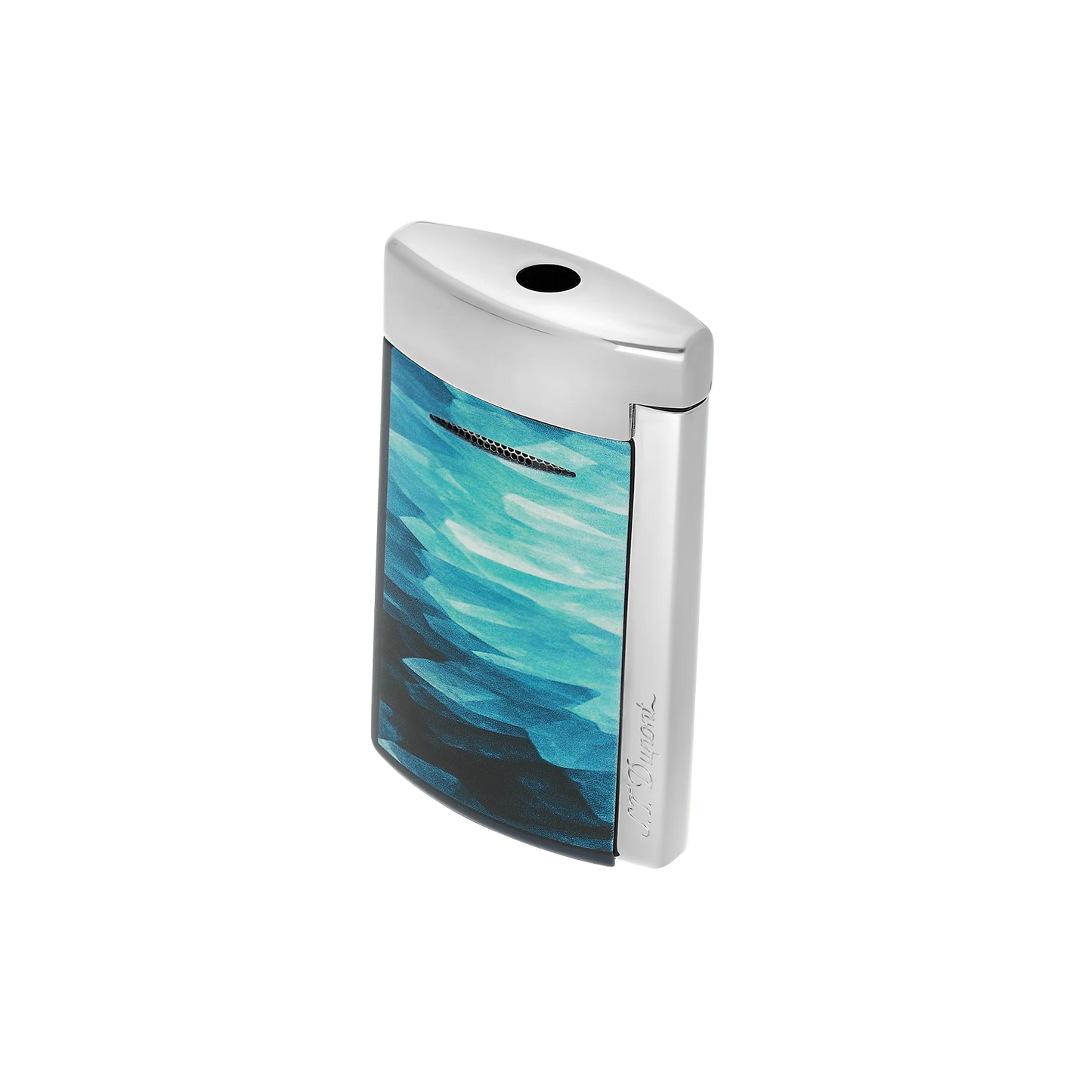 S.T. Dupont Minijet Géode Blue Lacquered Lighter/Briquet 010835