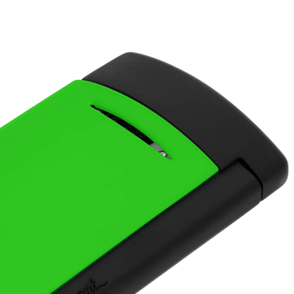 S.T. DUPONT Minijet Lacquer Neon Green Lighter/Briquet 010872