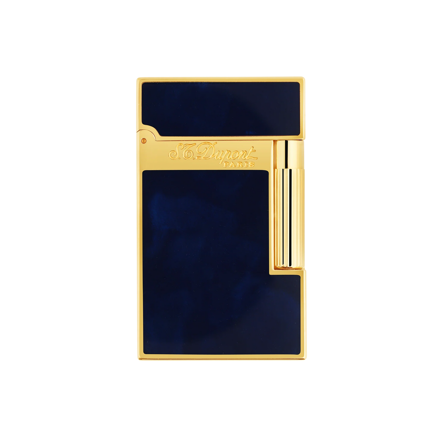 S.T. Dupont Ligne 2 Blue Lacquer and Golden Lighter/Briquet 016134