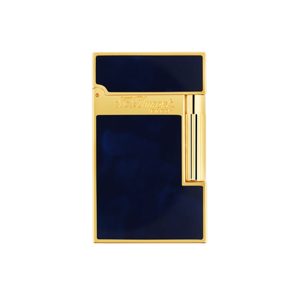 S.T. Dupont Ligne 2 Blue Lacquer and Golden Lighter/Briquet 016134