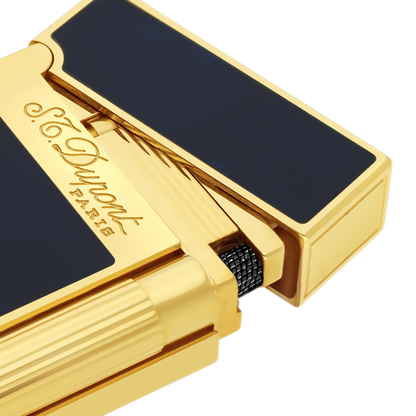 S.T. Dupont Ligne 2 Blue Lacquer and Golden Lighter/Briquet 016134