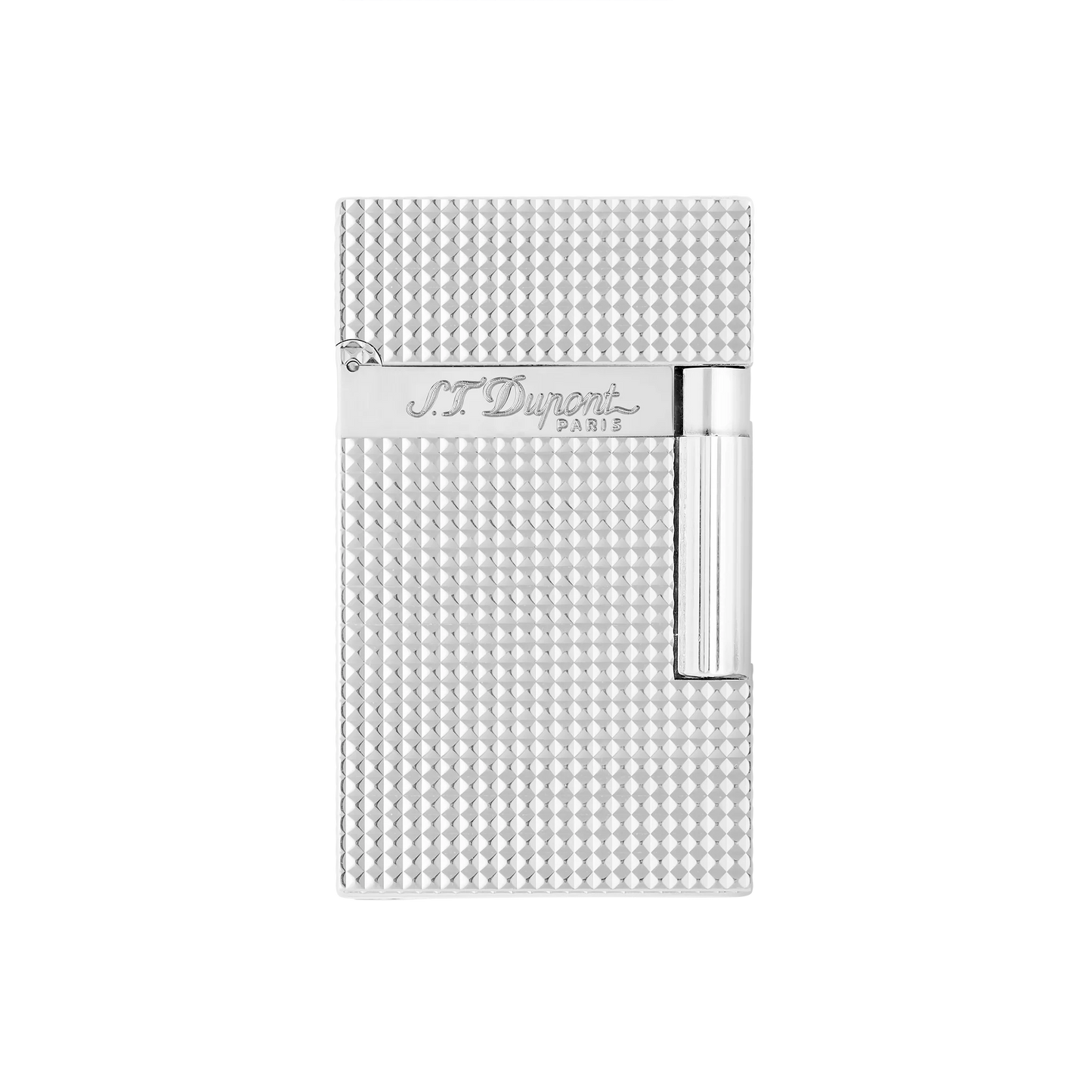 S.T. DUPONT LIGNE 2 DIAMOND HEAD SILVER LIGHTER/BRIQUET 016184