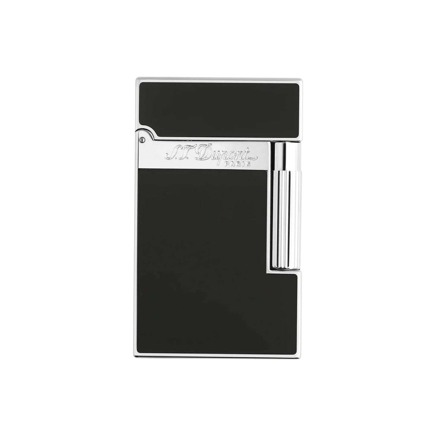 S.T. DUPONT LIGNE 2 BLACK LACQUERED PALLADIUM LIGHTER/BRIQUET 016296