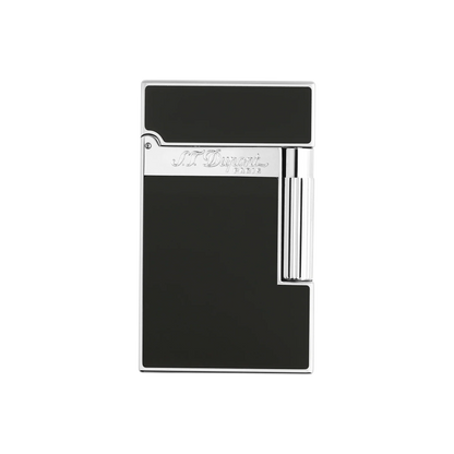 S.T. DUPONT LIGNE 2 BLACK LACQUERED PALLADIUM LIGHTER/BRIQUET 016296