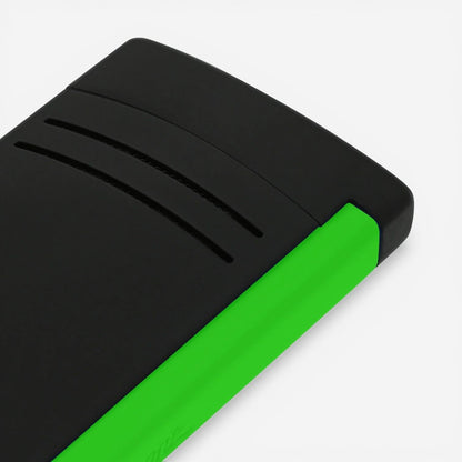 S.T. Dupont Maxijet Fluo Matte Black & Neon Green Lighter 020172