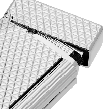 S.T. DUPONT INITIAL DIAMOND HEAD SILVER LIGHTER/BRIQUET 020820