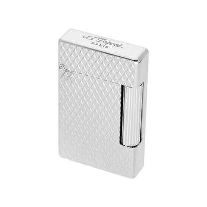 S.T. DUPONT INITIAL DIAMOND HEAD SILVER LIGHTER/BRIQUET 020820