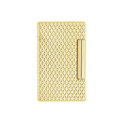 S.T. DUPONT INITIAL DIAMOND HEAD GOLD LIGHTER/BRIQUET 020821