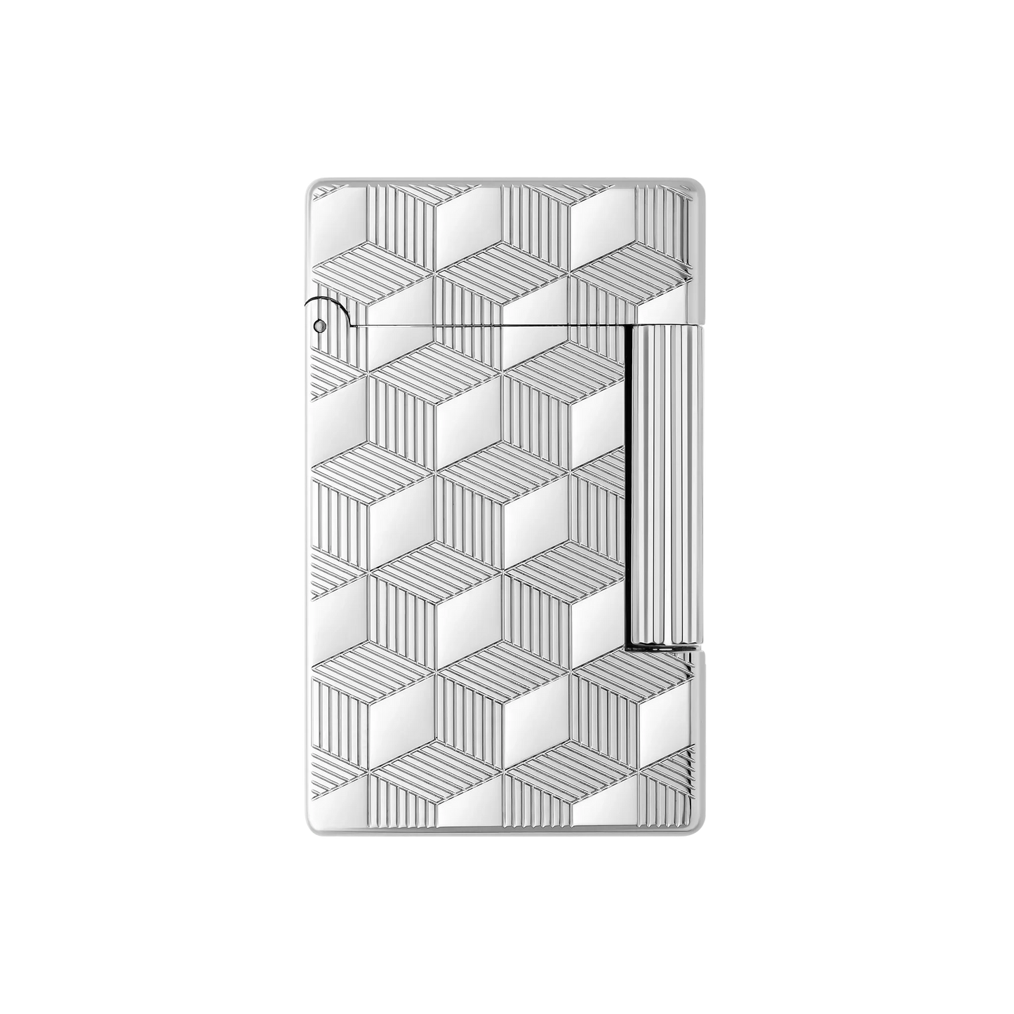 S.T. DUPONT Initial Cube Guilloche Palladium Lighter/Briquet 020840