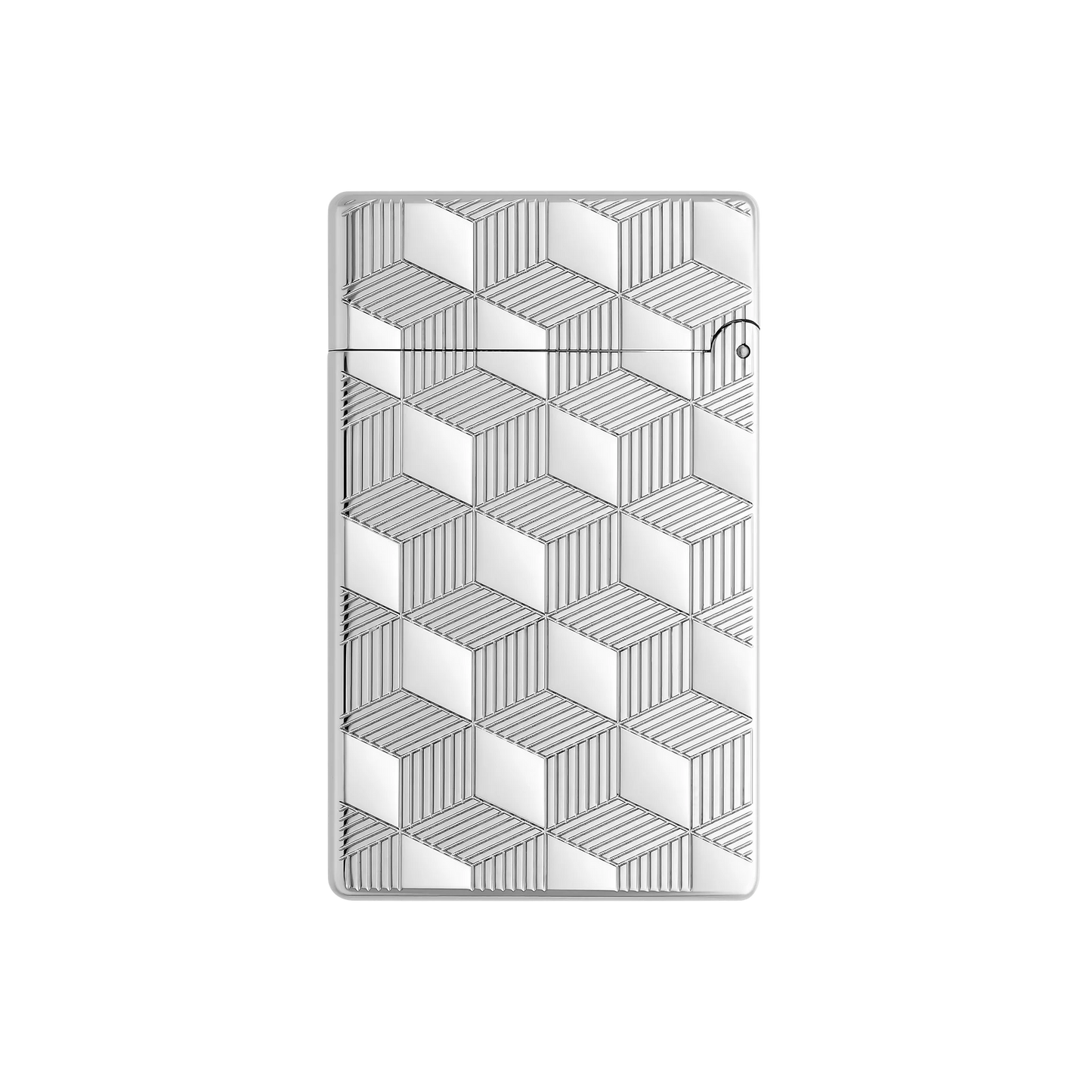 S.T. DUPONT Initial Cube Guilloche Palladium Lighter/Briquet 020840