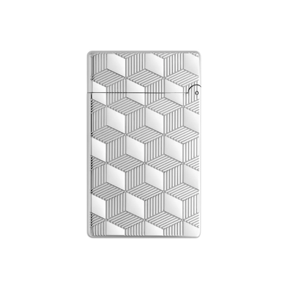 S.T. DUPONT Initial Cube Guilloche Palladium Lighter/Briquet 020840