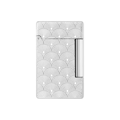 S.T. DUPONT Initial Cinetique Guilloche Palladium Lighter/Briquet 020844