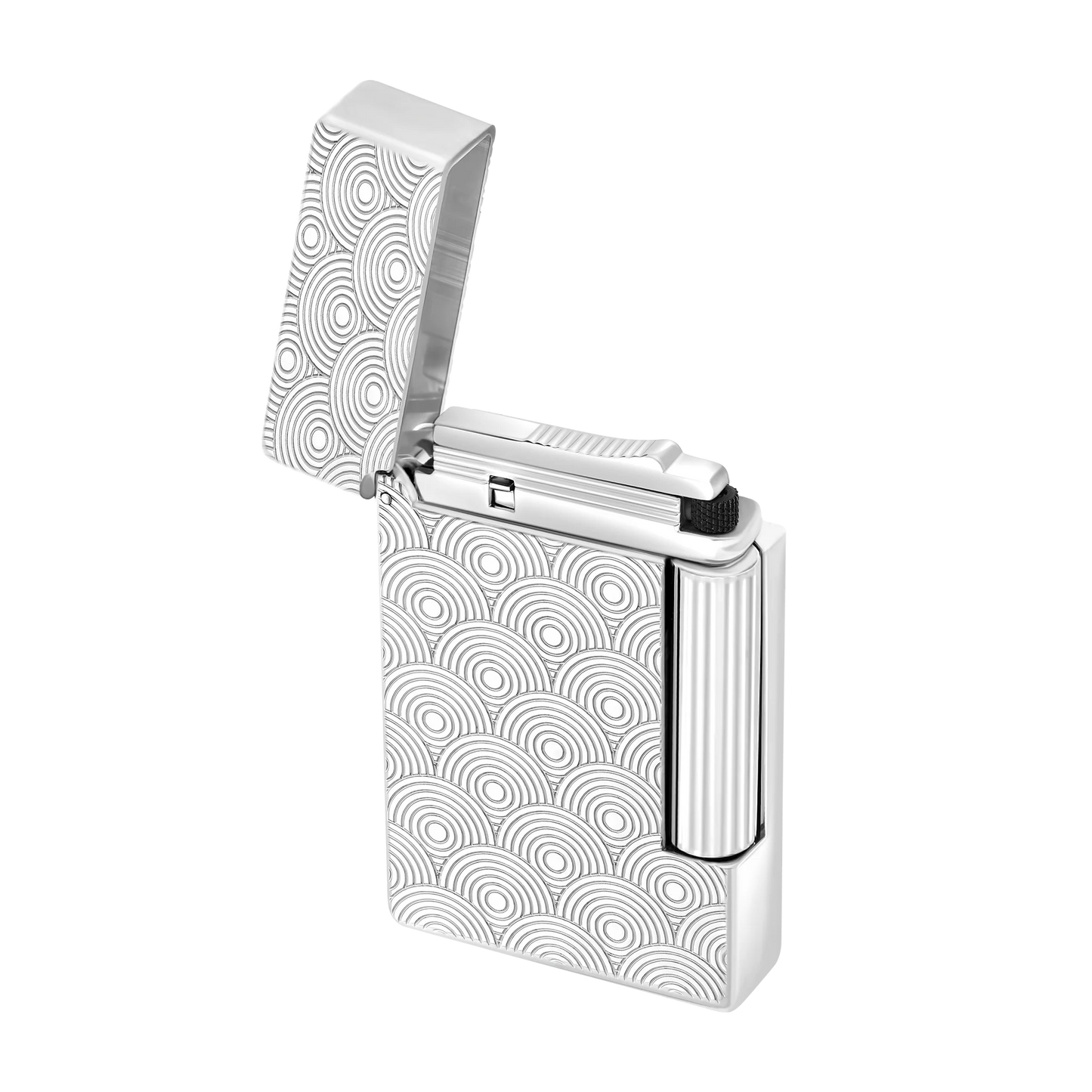 S.T. DUPONT Initial Cinetique Guilloche Palladium Lighter/Briquet 020844