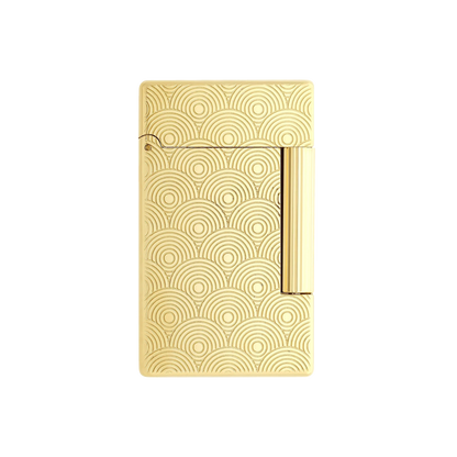 S.T. DUPONT Initial Cinetique Guilloche Golden Lighter/Briquet 020845