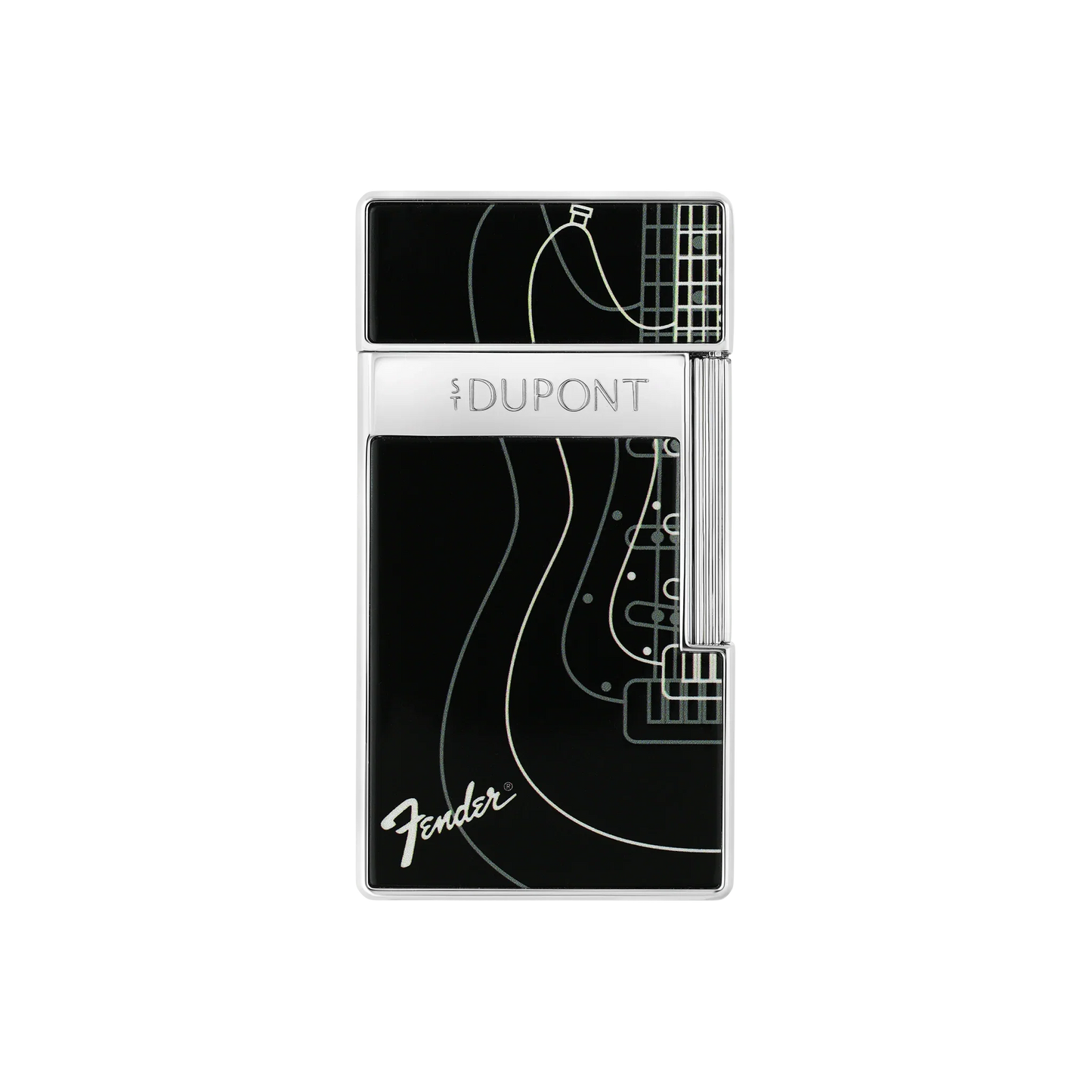 S.T. DUPONT Fender Biggy Black Lacquered Lighter/Briquet 025025