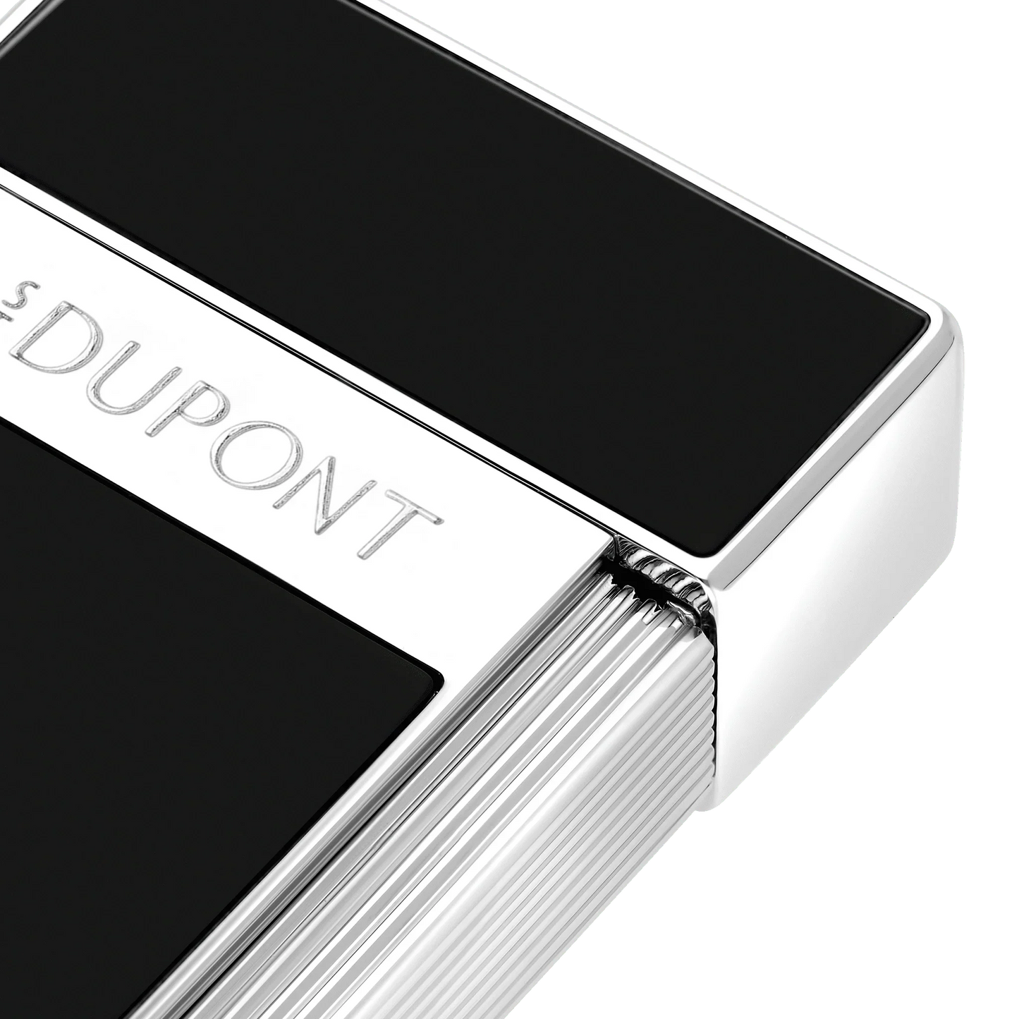 S.T. DUPONT Biggy Black Chrome Silver Lighter/Briquet 025221