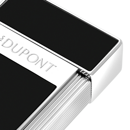 S.T. DUPONT Biggy Black Chrome Silver Lighter/Briquet 025221