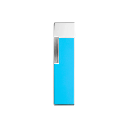 S.T. DUPONT Twiggy Chrome Turquoise Blue Lighter/Briquet 030007