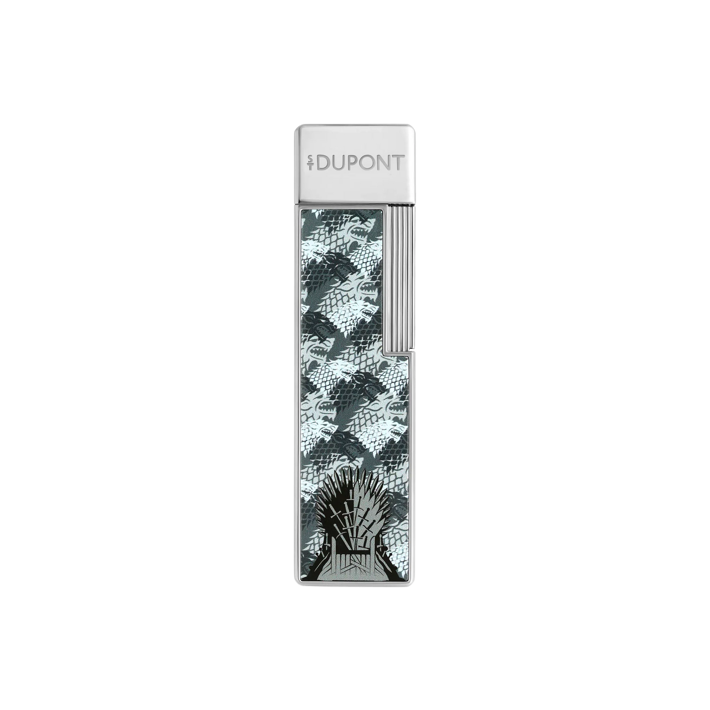 S.T. DUPONT Twiggy Lacquered Grey Palladium Game of Thrones Lighter/Briquet 030013