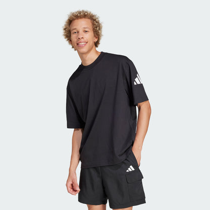 Men's adidas Essentials Loose Fit 3 Bar Logo Tee