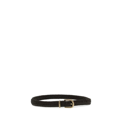 Brunello Cucinelli Black Calf Leather Bos Taurus Regular Belt